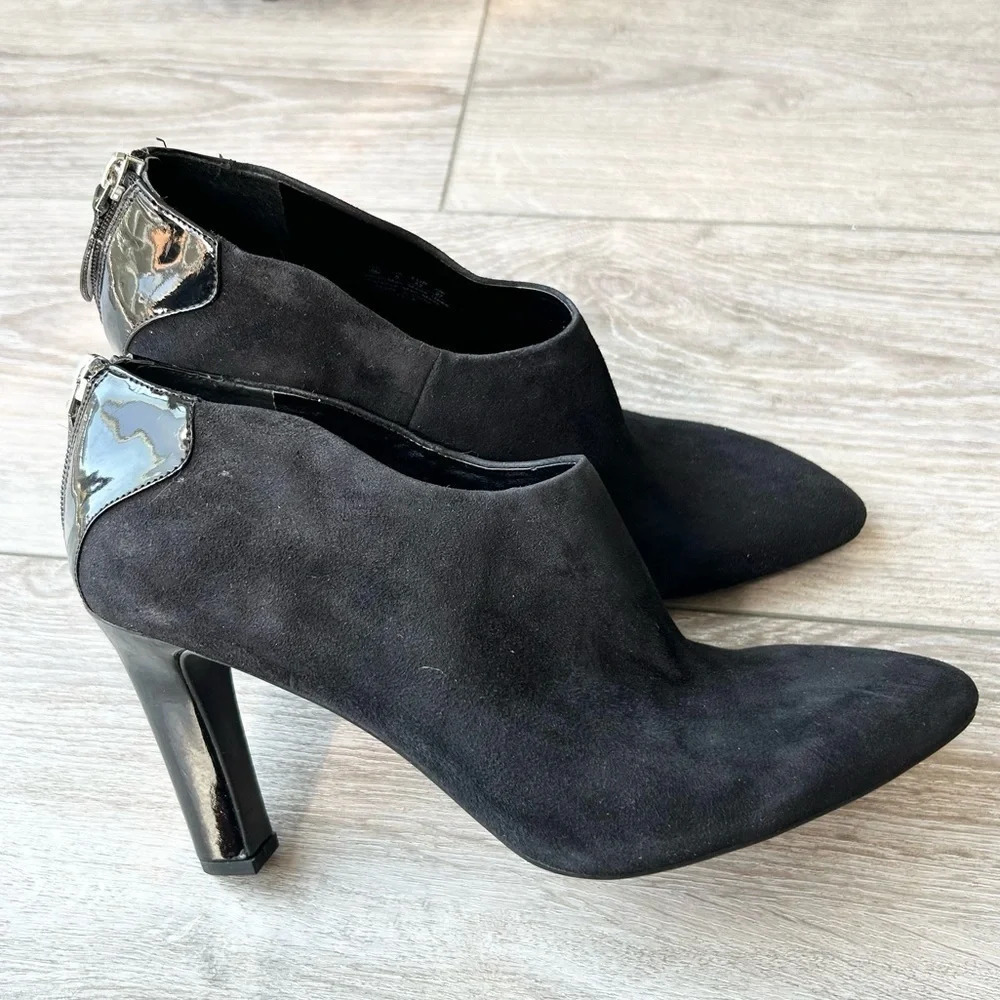FRANCO SARTO  VELLA Black Leather Ankle Boots